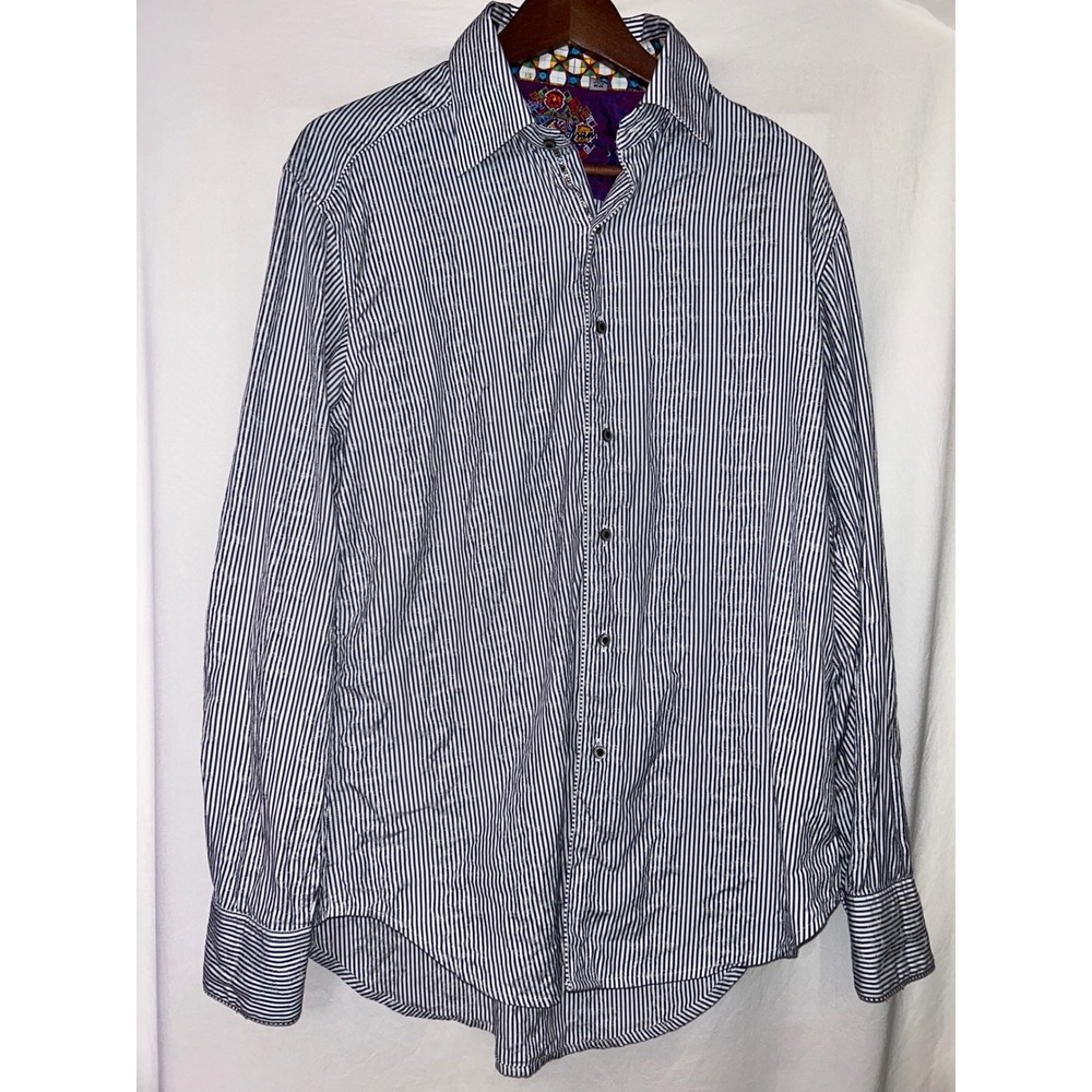 Robert Graham Men's Dress Shirt with Colorful Trim, Button Down Long Sleeve